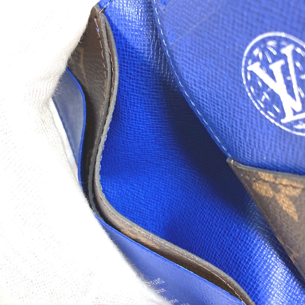 LOUIS VUITTON N00143 Damier Heritage Organizer de Poche Business Card Holder, Pass Case, Card Case, Leather/Canvas, Unisex, Blue