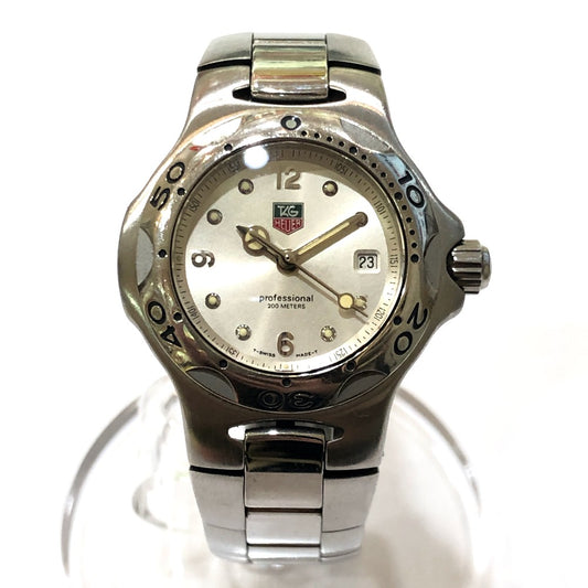 TAG HEUER WL1314 Women's Kirium Quartz Watch with Date Function, Stainless Steel, Silver
