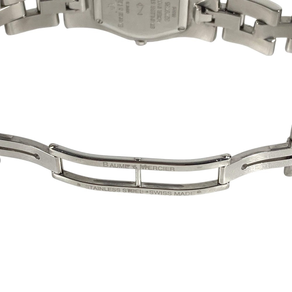 Baume & Mercier 69650 リネア 12Pダイヤ ダイヤモンド ブルーシェル レディースウォッチ 時計 腕時計 SS レディース シルバー