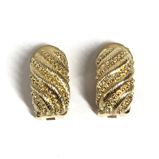 Dior vintage Earrings Metal Gold Used