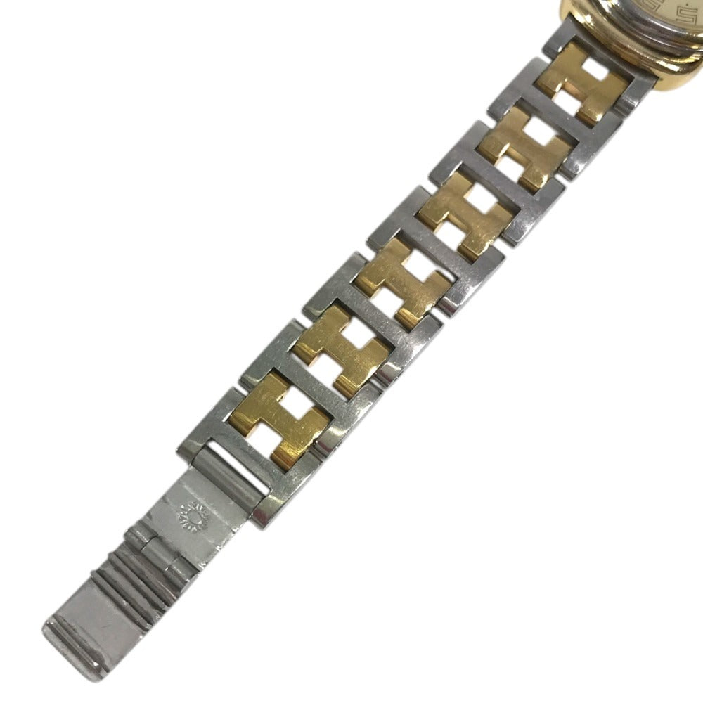 HERMES 不明 vintage Larry duo Quartz Women's Watch Wristwatch SS Silver/Gold Used