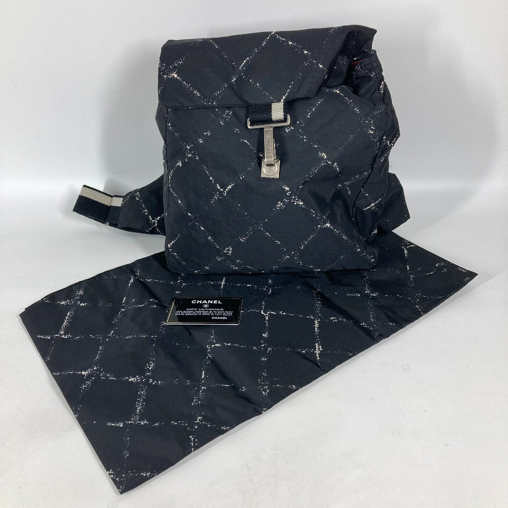 CHANEL 旧トラベルライン バックパック カバン リュックサック ナイロン レディース ブラック - brandshop-reference