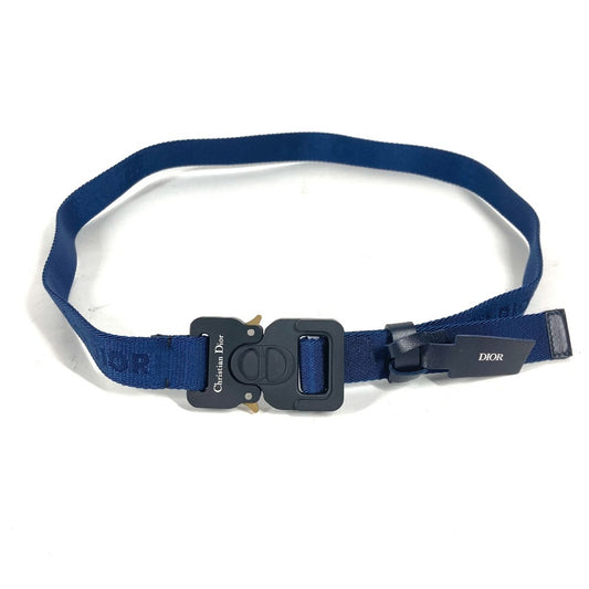 Dior Logo Gacha Belt, Unisex Canvas Belt, Navy