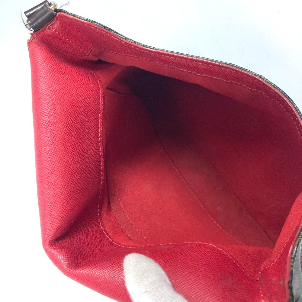 LOUIS VUITTON N51301 Damier Musette Tango Long Bag, Crossbody Flap Pochette Shoulder Bag, Damier Canvas, Women's, Ebene Brown