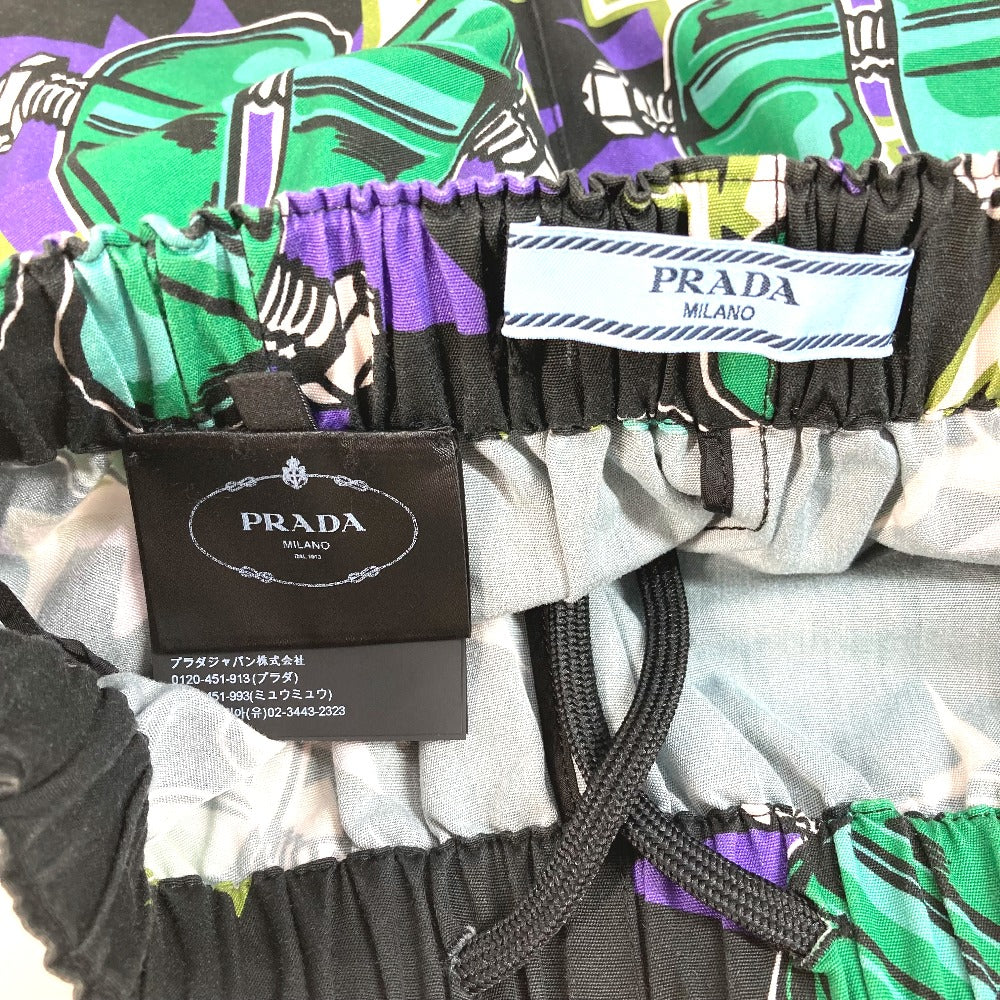 PRADA フランケン ロゴ ハーフパンツ ズボン アパレル ボトムス ショートパンツ コットン レディース ブラック - brandshop-reference