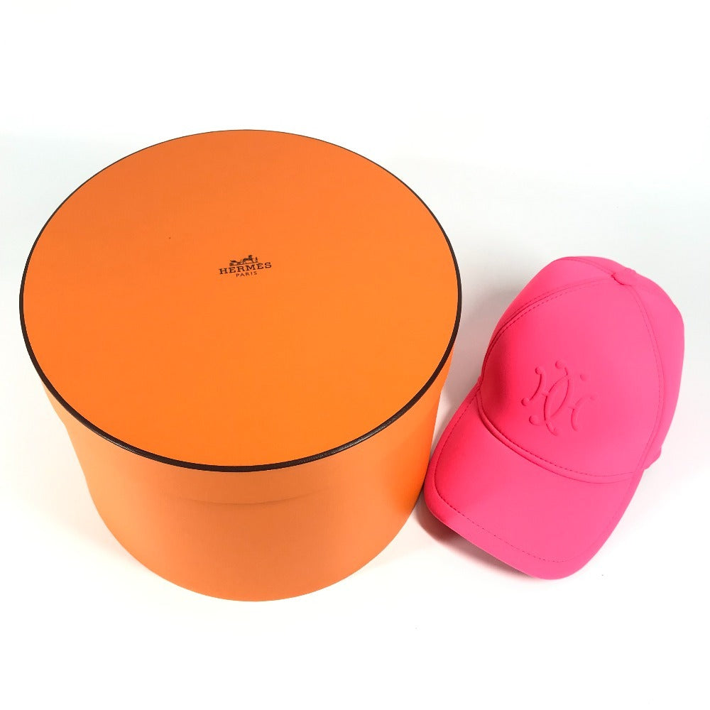 Hermes Neovan Atlantic Hat Cap Baseball Cap Polyurethane Women Pink