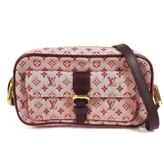 LOUIS VUITTON M92219 モノグラムミニ ジュリエット ポシェット カバン 斜め掛け ショルダーバッグ モノグラムミニキャンバス ユニセックス スリーズ レッド