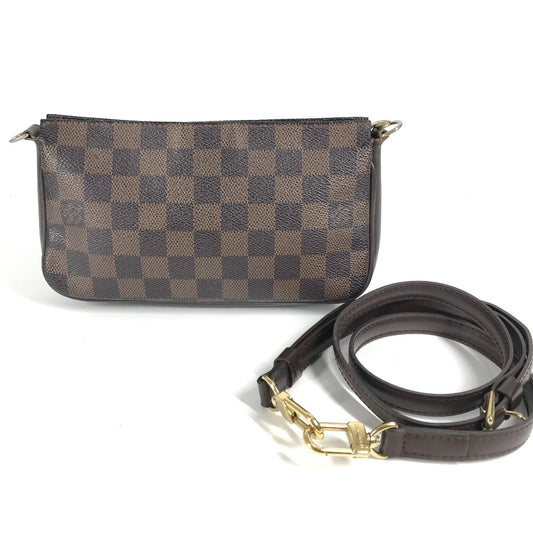LOUIS VUITTON N51983 Bolso bandolera Damier Navona Bolso bandolera Pochette Lona Damier Unisex Ebene Marrón