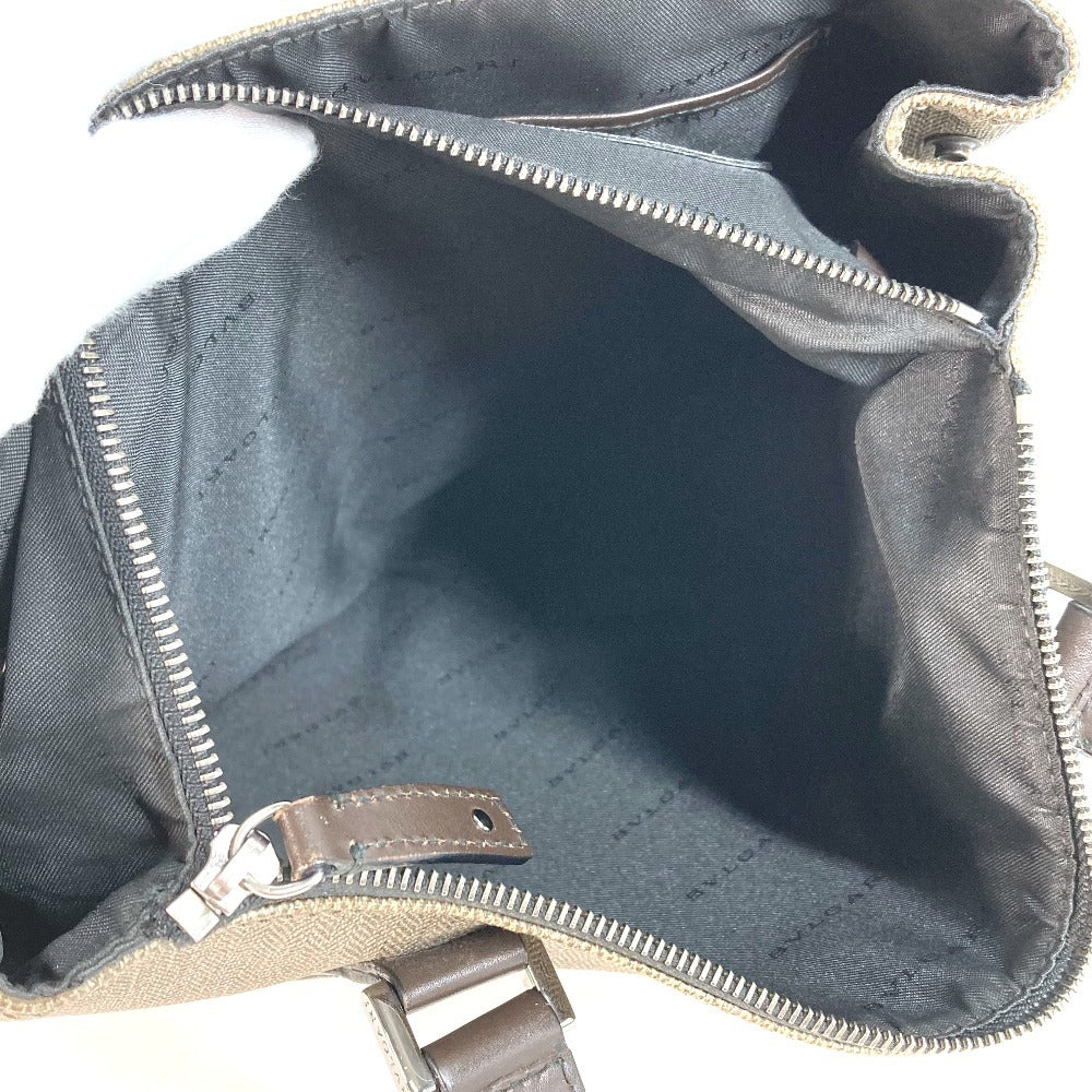BVLGARI Weekend Logo Tote Bag, Vertical Shoulder Bag, PVC/Leather, Unisex, Gray