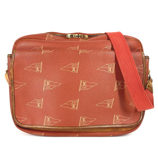 LOUIS VUITTON M80028 LVCUP ルイヴィトンカップ カルヴィ カバン 斜め掛け フラップ メッセンジャーバッグ ショルダーバッグ キャンバス ユニセックス アボガ二― オレンジ
