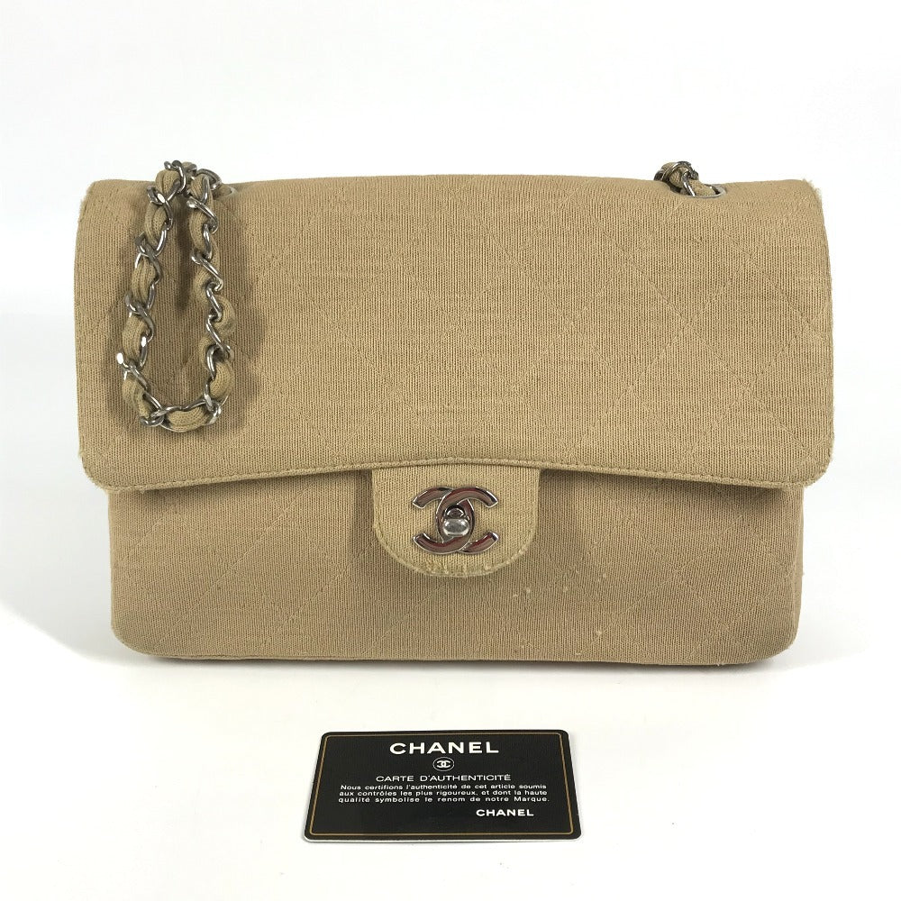 CHANEL マトラッセ 25 マトラッセ25 カバン 肩掛け チェーン ショルダーバッグ コットン レディース ベージュ