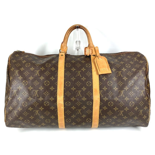 LOUIS VUITTON M41424 Monogram Old-Style Keepall 55 Travel Bag, Handbag, Boston Bag, Monogram Canvas, Unisex, Brown