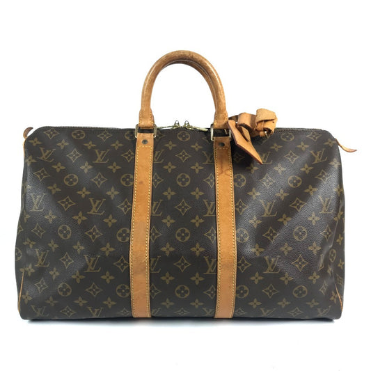 LOUIS VUITTON M41428 Monogram Keepall 45 Travel Bag, Handbag, Boston Bag, Monogram Canvas, Unisex, Brown