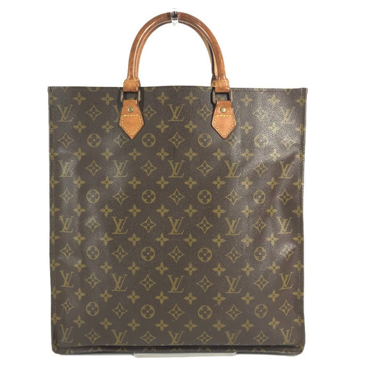 LOUIS VUITTON M51140 Monogram Sac Plat Tote Bag, Vertical Tote Handbag, Monogram Canvas, Unisex, Brown