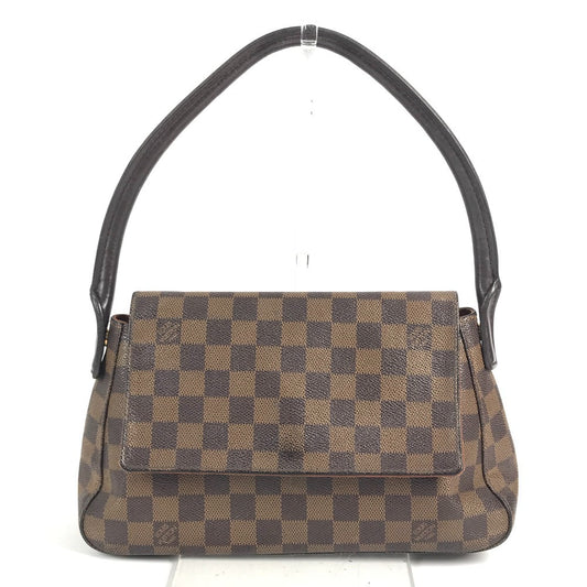 LOUIS VUITTON N51158 Damier Mini Looping Handbag Flap SPO Special Order Shoulder Bag/Tote Bag Damier Canvas Women's Ebene Brown