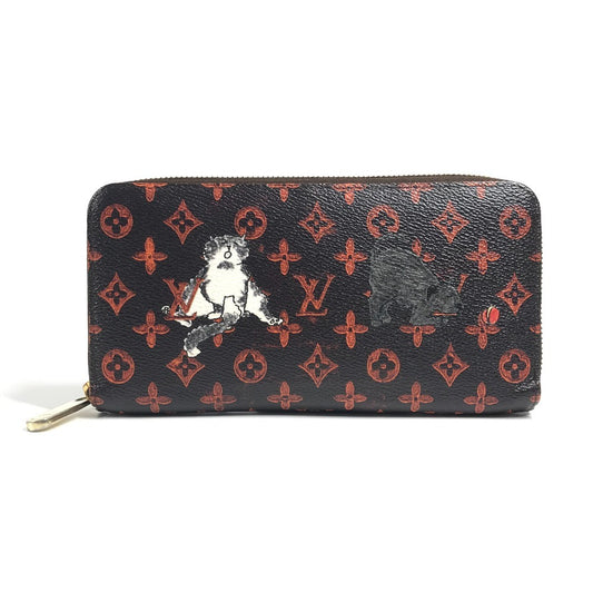 LOUIS VUITTON M63875 モノグラム キャットグラム ジッピーウォレット ロングウォレット ラウンドファスナー 長財布 モノグラムキャンバス ユニセックス ブラウン