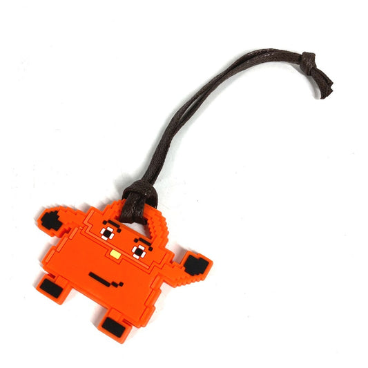 HERMES Kelly doll Bag Charm charm Key Holder rubber Orange Used