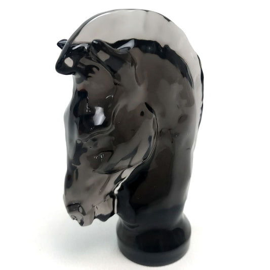 Saint Louis Hermès Group Cheval Horse Pawn Chess Piece Figurine, Crystal Glass, Unisex, Black