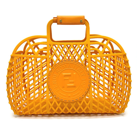 FENDI 8GH389 Bucket Medium Bag, Plastic Handbag, Women's, Orange