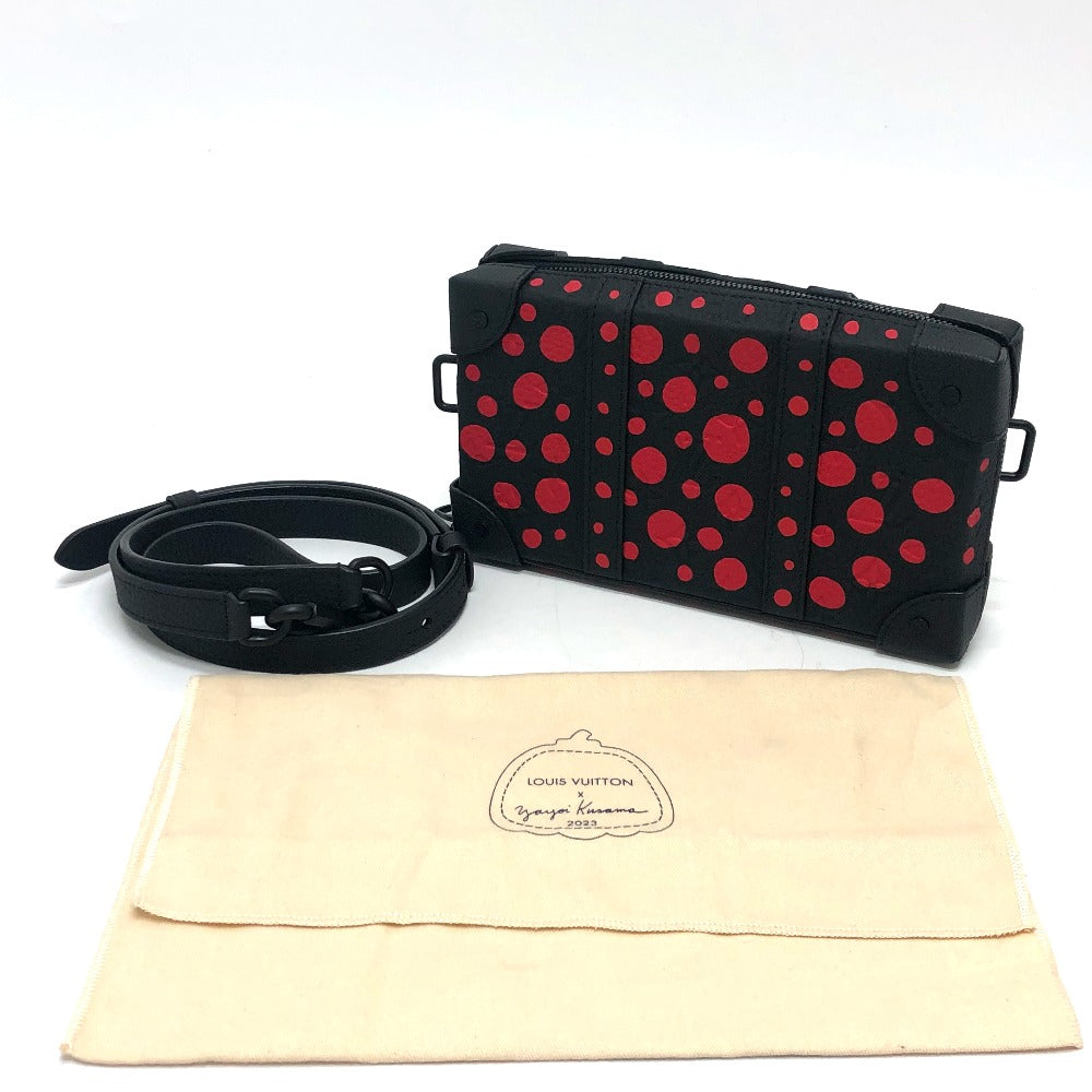 LOUIS VUITTON M81905 モノグラム ドット ソフトトランク ウォレット LV × YK ショルダーバッグ トリヨンレザー メンズ ブラック