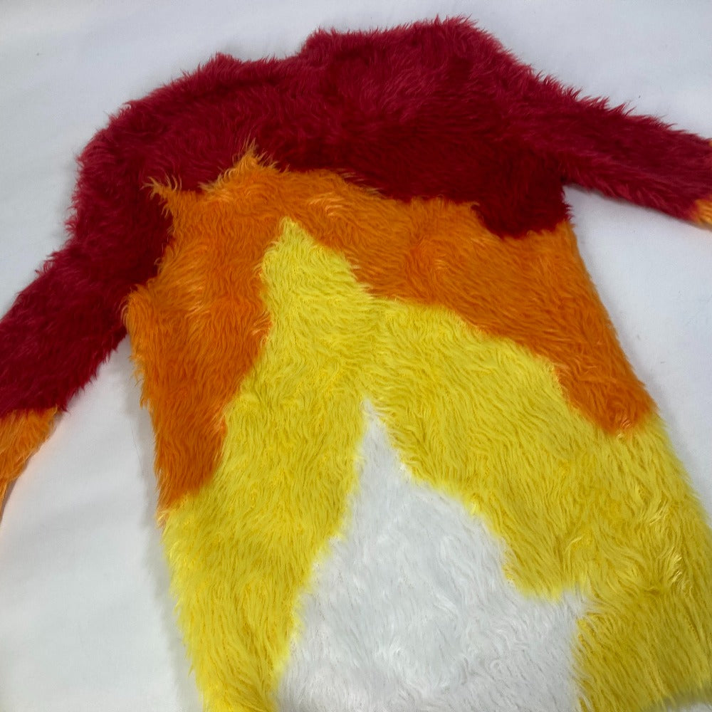 LOEWE SB44Y14K08 スタジオジブリコラボ ハウルの動く城 カルシファー インターシャ ファー長袖 トップス アパレル セーター ポリアミド メンズ レッド - brandshop-reference