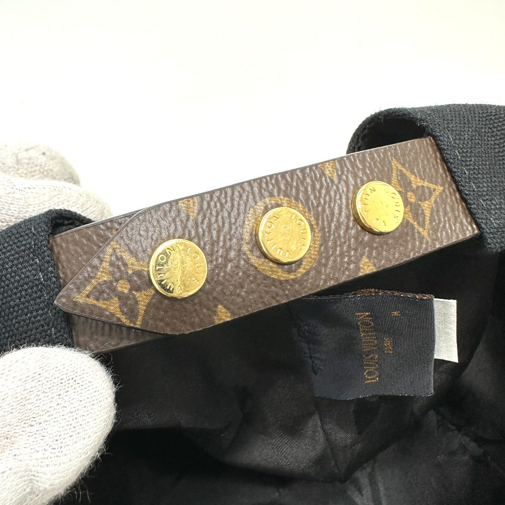 LOUIS VUITTON M76947 プレイ フラワー 刺繍 キャップ コットン レディース ブラウン