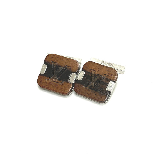 LOUIS VUITTON LVロゴ アクセサリー カフス ウッド メンズ ブラウン