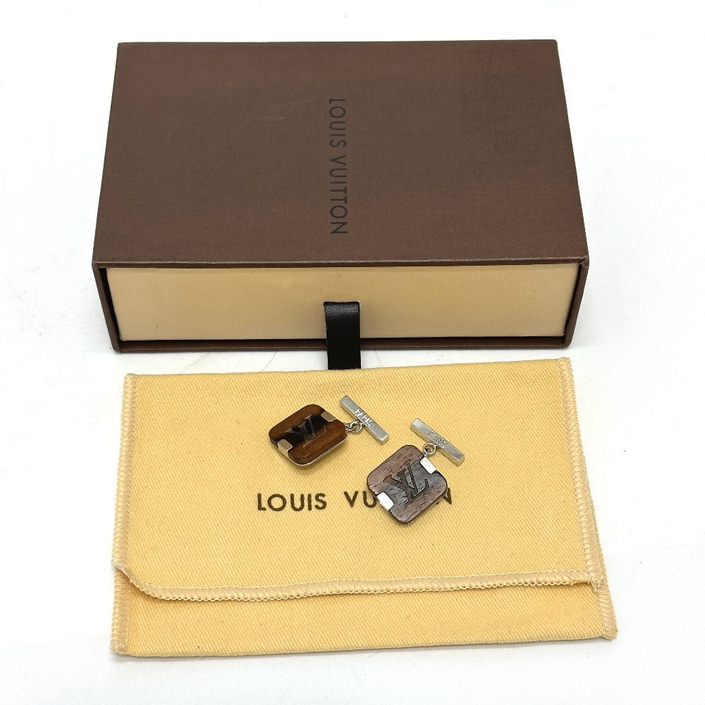 LOUIS VUITTON LVロゴ アクセサリー カフス ウッド メンズ ブラウン