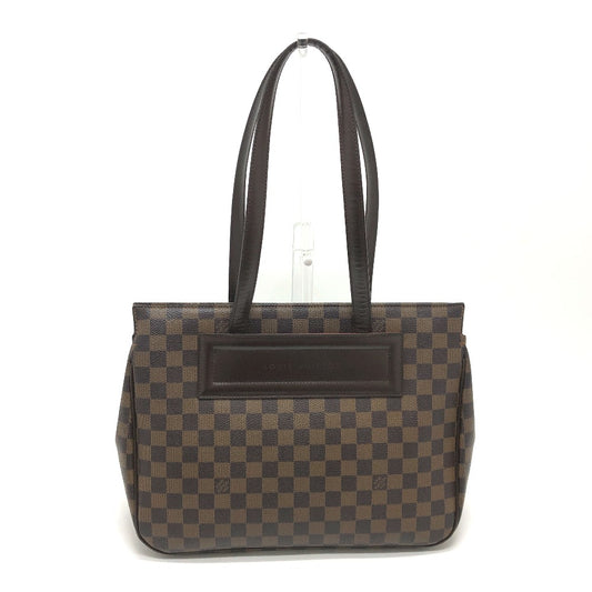 LOUIS VUITTON N51123 Damier Parioli PM Shoulder Bag/Tote Bag in Damier Canvas, Brown, Women's