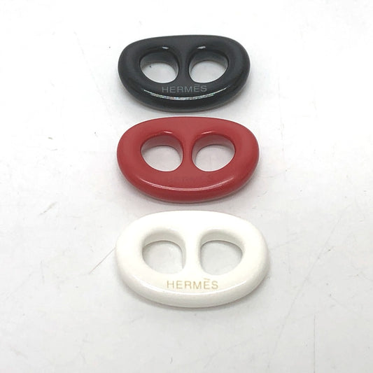 HERMES Chaine d'Ancre Triboe 3-Piece Set, Pastel-Colored Plastic Scarf Rings, Multicolor