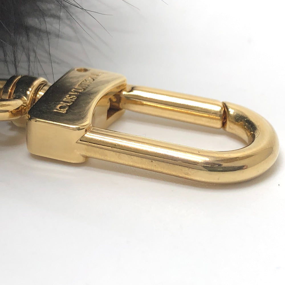 LOUIS VUITTON M67372 Fuzzy Bubble Fur Keychain Bag Charm, Women's, Black