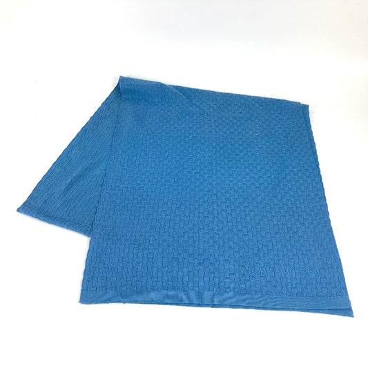LOUIS VUITTON M75595 Micro Damier Cashmere Scarf Men's Blue