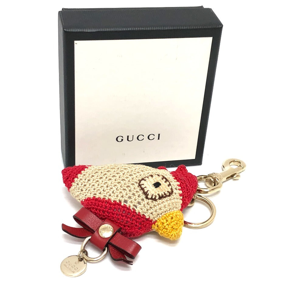 GUCCI ニワトリ キーホルダー バッグチャーム ニット レディース - brandshop-reference