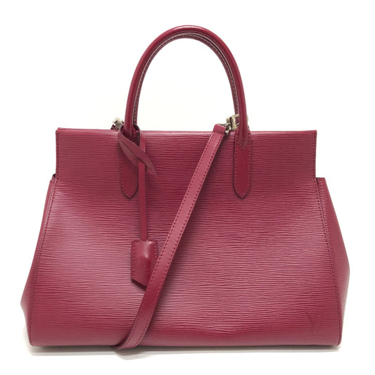 LOUIS VUITTON M94612 Marly MM 2-Way Shoulder/Crossbody Handbag in Epi Leather with Fuchsia and Silver Hardware