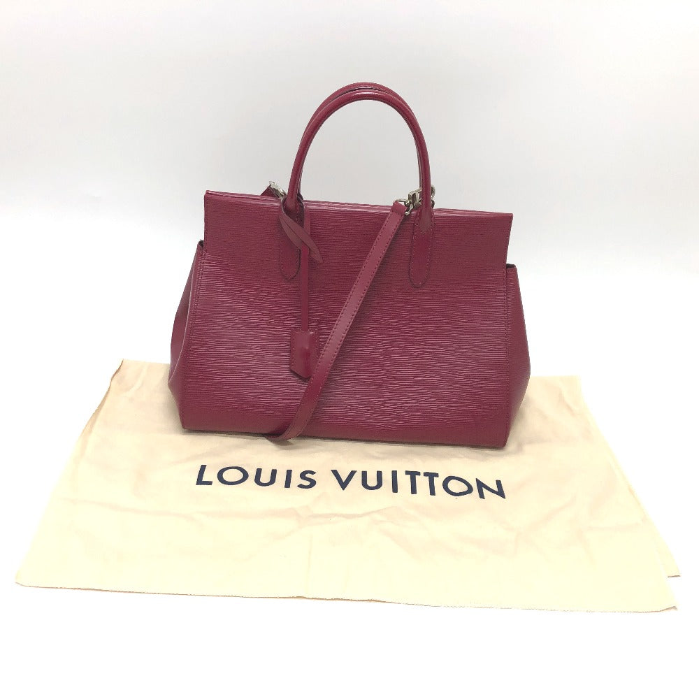 LOUIS VUITTON M94612 Marly MM 2-Way Shoulder/Crossbody Handbag in Epi Leather with Fuchsia and Silver Hardware