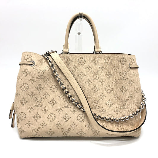 LOUIS VUITTON M59203 Mahina Bella 2-Way Shoulder Bag/Crossbody Bag, Calf Leather, Women's, GALET, Silver Hardware