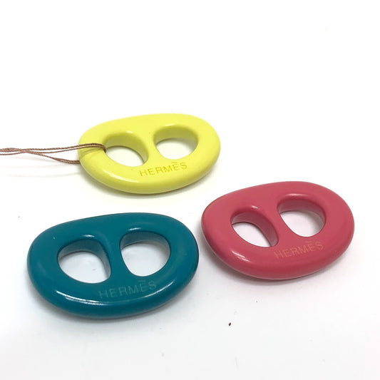 HERMES Tribo Chaine d'Ancre Scarf Ring, Plastic, Women's, Pink