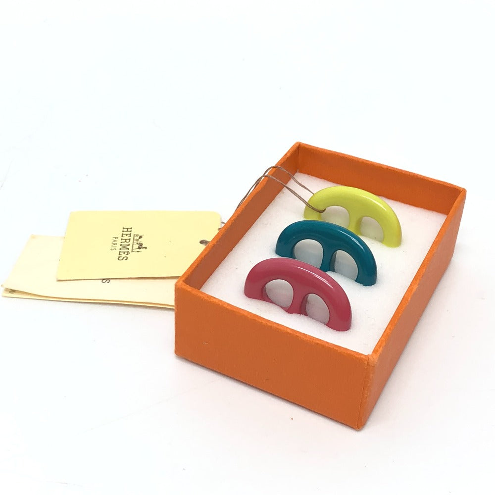 HERMES Tribo Chaine d'Ancre Scarf Ring, Plastic, Women's, Pink