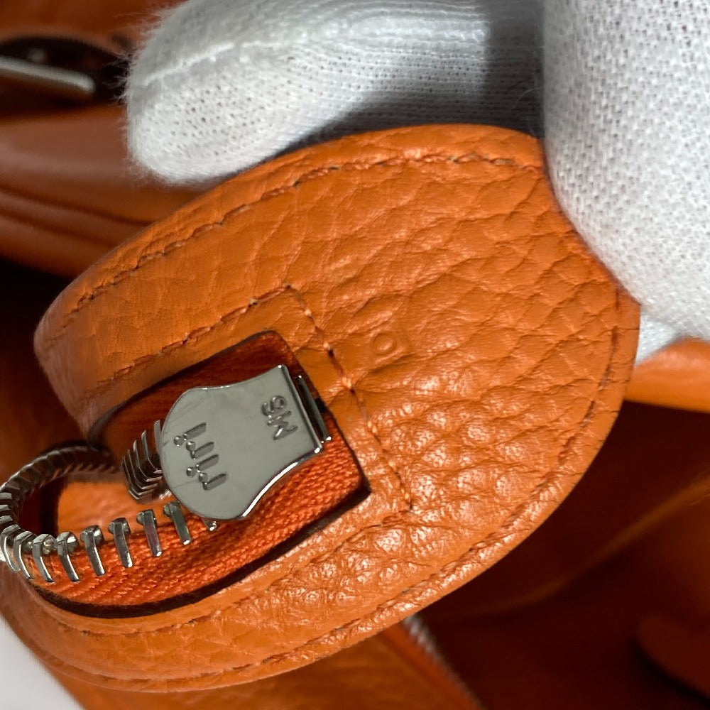HERMES Atlas 35 Tote Bag, Shoulder Bag, Handbag, Taurillon Clemence Leather, Women's, Orange