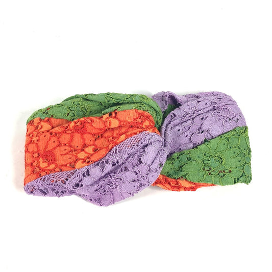 GUCCI 499711 レース フラワー ターバン ヘッドバンド カチューシャ ヘアアクセサリー ヘアバンド レーヨン レディース ライトパープル - brandshop-reference