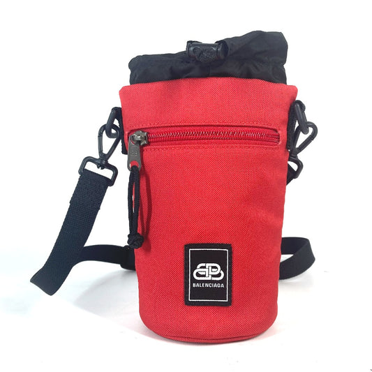 BALENCIAGA 618193 WEEKEND ウィークエンド ロゴ ボトルホルダー カバン ポシェット 斜め掛け 巾着 ショルダーバッグ ナイロンキャンバス ユニセックス - brandshop-reference