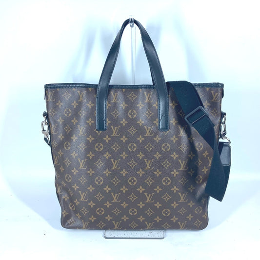 LOUIS VUITTON M56708 Monogram Macassar Davis 2-Way Bag, Vertical Tote Bag, Crossbody Bag, Shoulder Bag, Monogram Macassar Canvas, Unisex, Brown