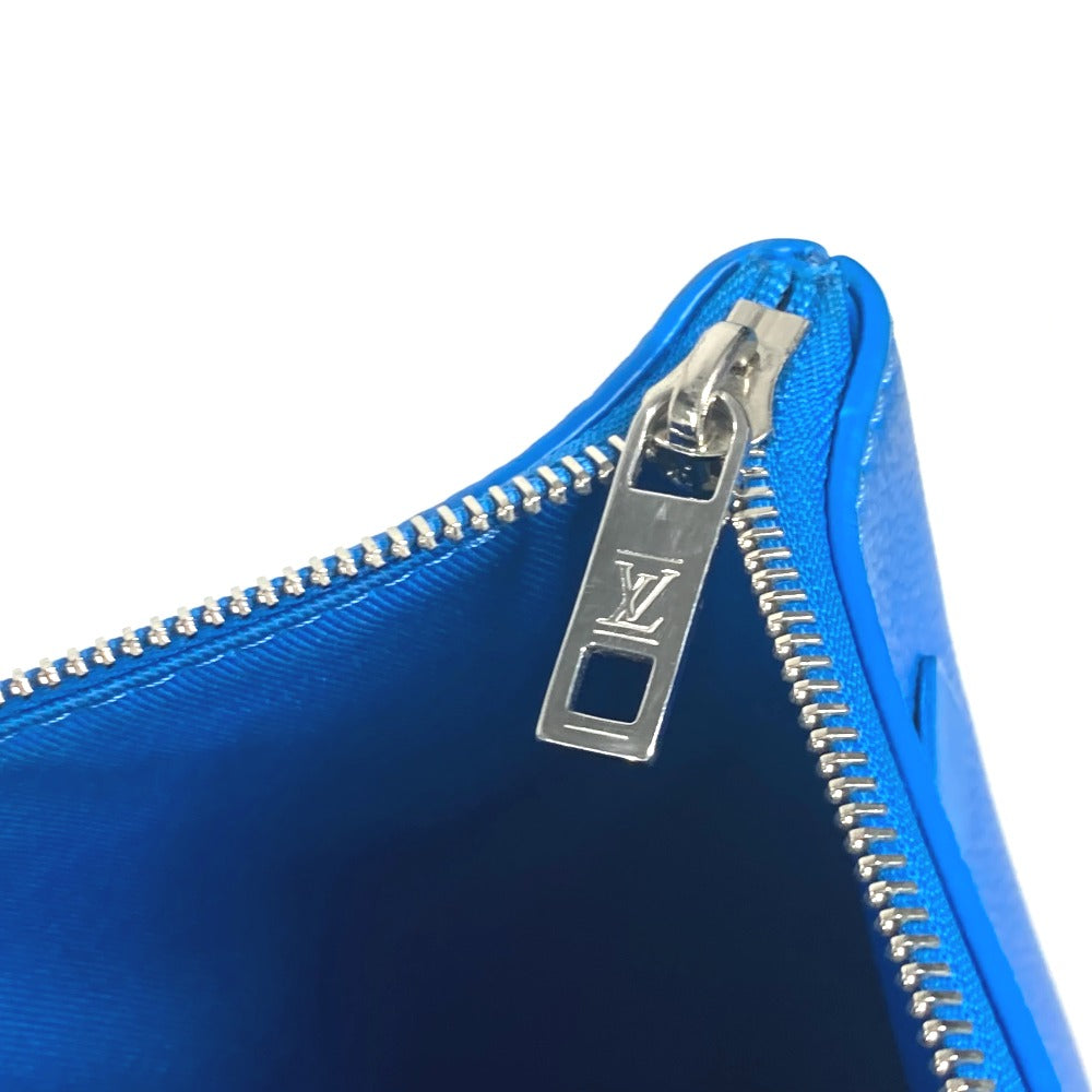 LOUIS VUITTON M82270 アエログラム LVロゴ テイクオフ・ポーチ カバン ストラップ付 クラッチバッグ レザー ユニセックス ブルー - brandshop-reference