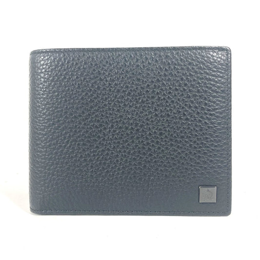Dunhill ロゴ コンパクトウォレット 2つ折り財布 レザー ユニセックス ブラック - brandshop-reference