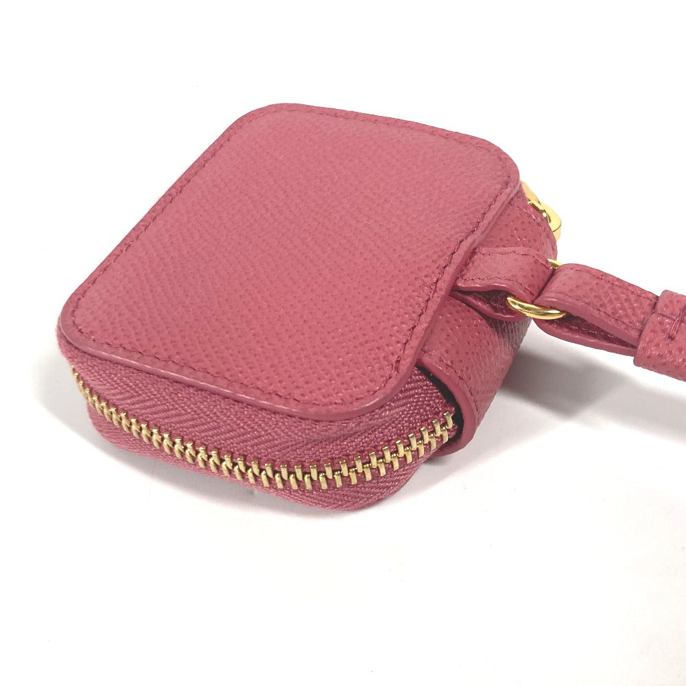 Dior アップル apple CDロゴ airpods エアポッズ チャーム付き イヤフォンケース レザー レディース ピンク - brandshop-reference