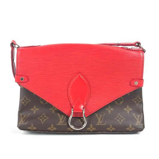 LOUIS VUITTON M44031 エピ モノグラム サンミシェル カバン 斜め掛け フラップ ショルダーバッグ エピレザー レディース コクリコ レッド - brandshop-reference