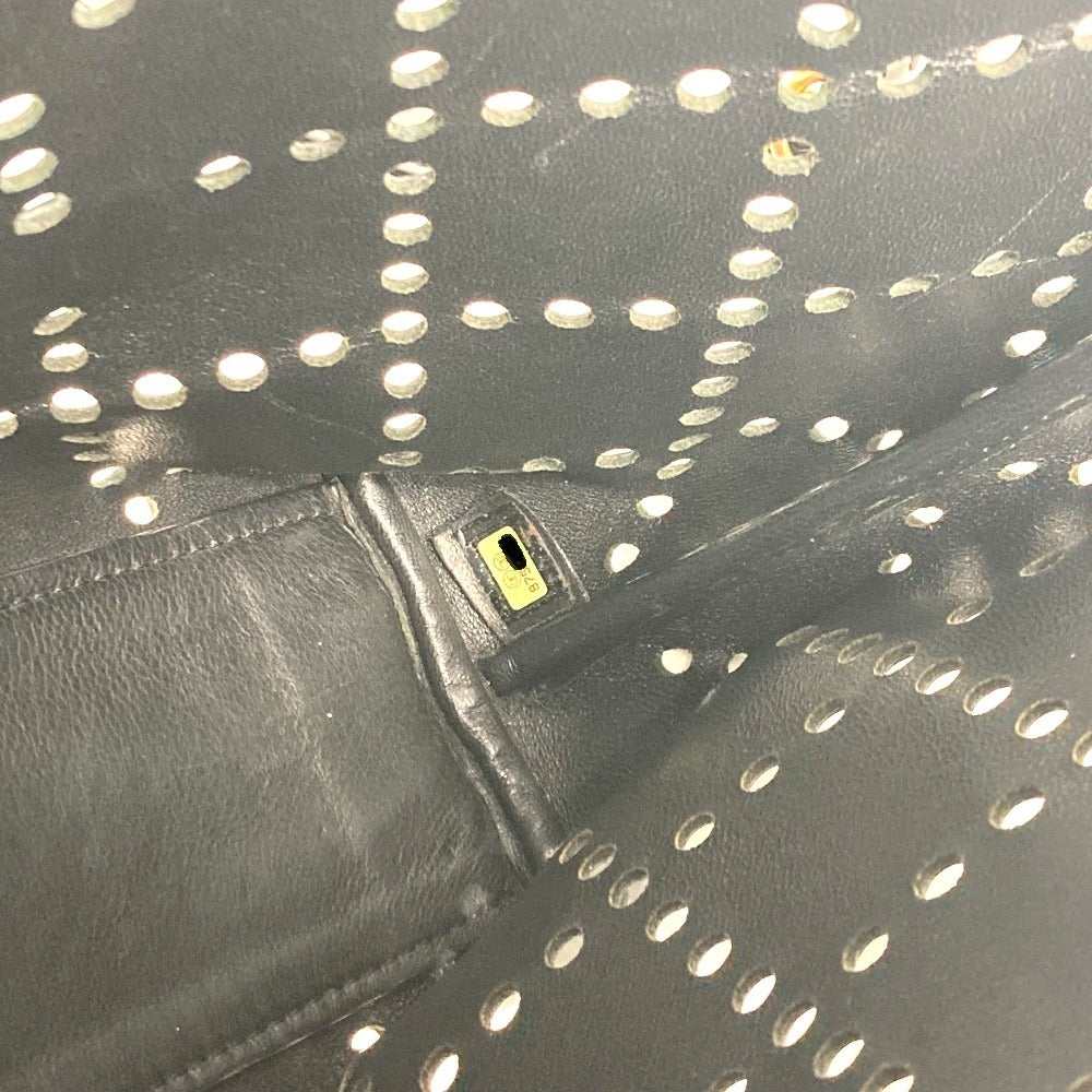 CHANEL パンチング CC ココマーク Wチェーンバッグ 肩掛け ショルダーバッグ ショルダーバッグ パテントレザー レディース ブラック - brandshop-reference