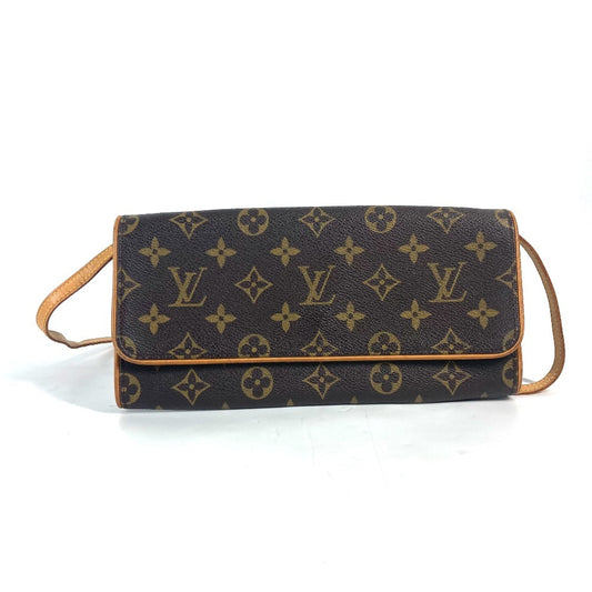 LOUIS VUITTON M51852 모노그램 포셰트 트윈 GM 백 백 2WAY 백 클러치 백 숄더백 모노그램 캔버스 여성 브라운