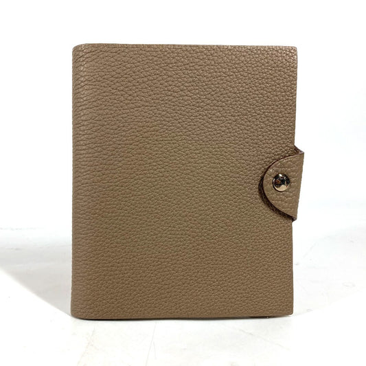 HERMES Ulysse PM Notebook Cover, Stationery, Memo Pad, Notebook, Taurillon Clemence Leather, Unisex, Etoupe, Gray