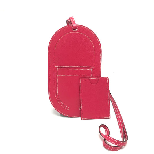 HERMES スマホケース インザループ トゥーゴーGM ショルダーポーチ ポーチ ショルダーバッグ iPhoneケース レザー レディース ピンク - brandshop-reference